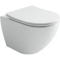 Унитаз подвесной Ceramica Nova Metropol CN4002T безободковый, торнадо, с сиденьем микролифт, белый