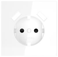 Накладка для розетки с заземлением и со шторками и 2хUSB type A Voltum S70 VLS000901