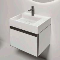 Тумба с раковиной Antonio Lupi Atelier 54 GRFATI154 R3+ATF13750 B/g + titanio белый/титан