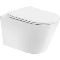 Унитаз подвесной Boheme Avva 973-SET-MW безободковый, торнадо, с сиденьем микролифт, белый матовый