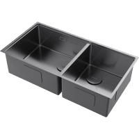 Кухонная мойка Omoikiri Taki 85-2-LB-U/IF Side 4997037 нержавеющая сталь