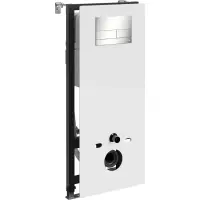 Инсталляция для унитаза WasserKRAFT Abens 20 20TLT.010.ME.WH.BN04 с кнопкой смыва, никель