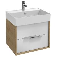 Тумба под раковину Jacob Delafon Vivienne 60 EB1666-E75-J5 дуб давос натуральный/блестящий белый