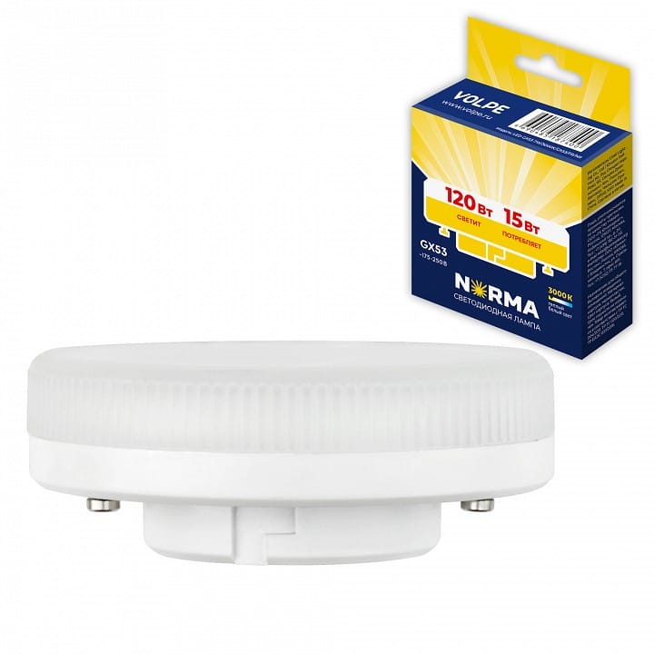 Лампа светодиодная Volpe LED-GX53 GX53 15Вт 3000K UL-00011432