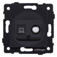 ТВ-розетка и SAT-розетка оконечная без рамки Kollinger  REA-022BM