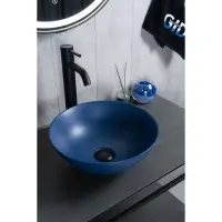 Раковина-чаша GID 9081bum 36x36 см, накладная, синий матовый