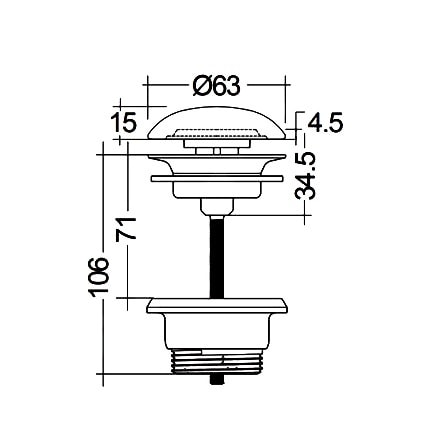 Донный клапан Kludi Rotexa 1047043-00