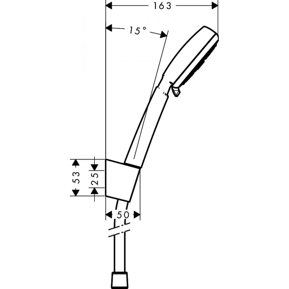 Душевой набор hansgrohe Crometta 100 Vario Porter 26667400 160 см белый/хром