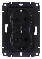 Розетка двойная с заземлением, без рамки Kollinger  REA-032BM