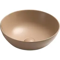 Раковина-чаша CeramaLux 104MC-1 41,5x41,5 см, накладная, капучино матовый