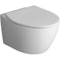 Унитаз подвесной Grossman GR-4405SQ безободковый, торнадо, с сиденьем микролифт, белый