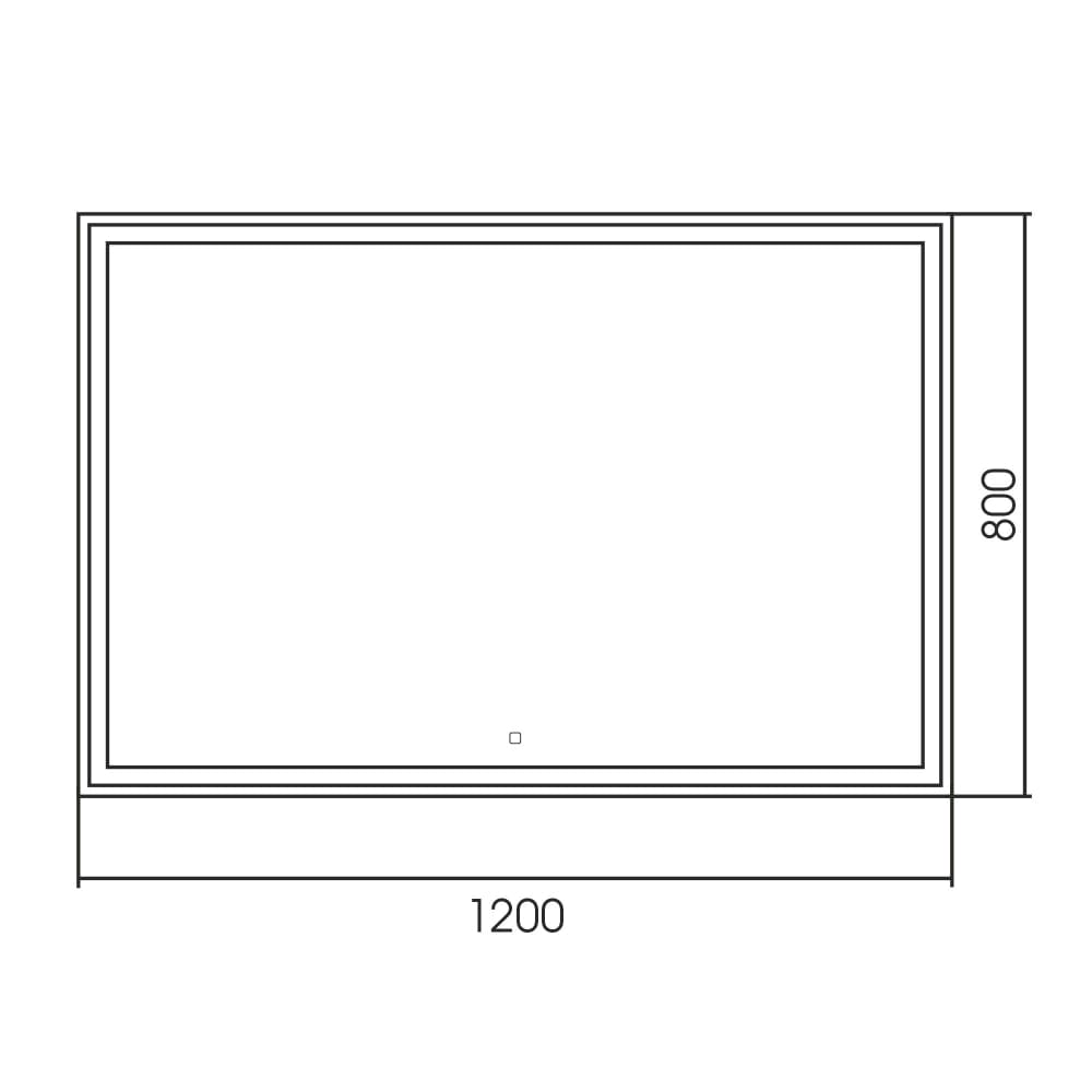 Зеркало с подсветкой Abber See AG6115SL-1.2