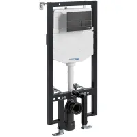 Инсталляция для унитаза WasserKRAFT Vils 56 56TLT.010.ME.MB04 с кнопкой смыва, черный матовый