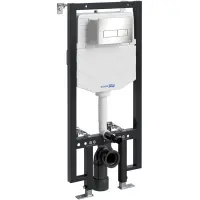 Инсталляция для унитаза WasserKRAFT Vils 56 56TLT.010.ME.BN03 с кнопкой смыва, никель