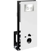 Инсталляция для унитаза WasserKRAFT Glan 66 66TLT.010.ME.WH.BN01 с кнопкой смыва, никель