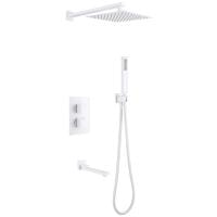 Душевой комплект Abber Daheim AF8250W с термостатом белая матовая