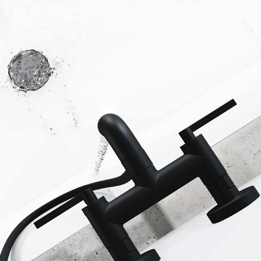 Смеситель для ванны и душа Kludi Nova Fonte 205403915 черный матовый