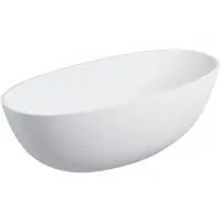 Ванна из литьевого мрамора Omnires Shell SHELLWWBM 160x75 см, отдельностоящая, белый матовый