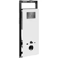 Инсталляция для унитаза WasserKRAFT Salm 27 27TLT.010.ME.WH.PB02 с кнопкой смыва, черный глянец