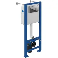 Инсталляция для унитаза Cersanit Vector A64183 с кнопкой смыва, хром