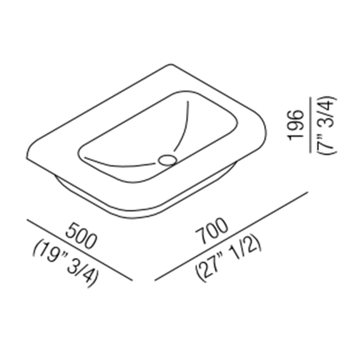 Раковина с консолью Agape Ottocento 70x50 ACER07660RZZ *0