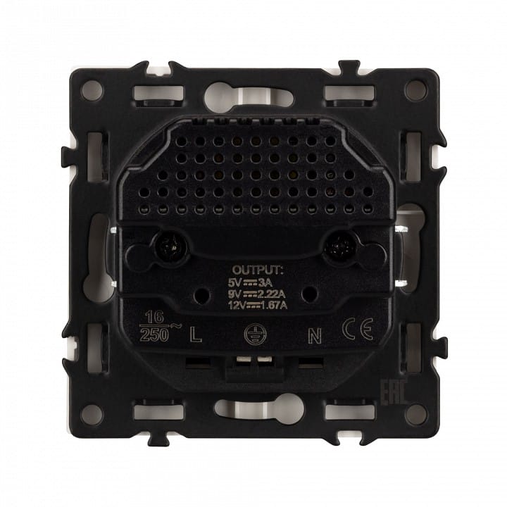 Розетка с заземлением и 2хUSB type A и C, без рамки Arlight SCT-NOBE 059445