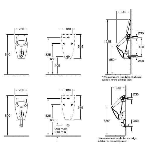 Писсуар Villeroy&Boch Subway 75130001