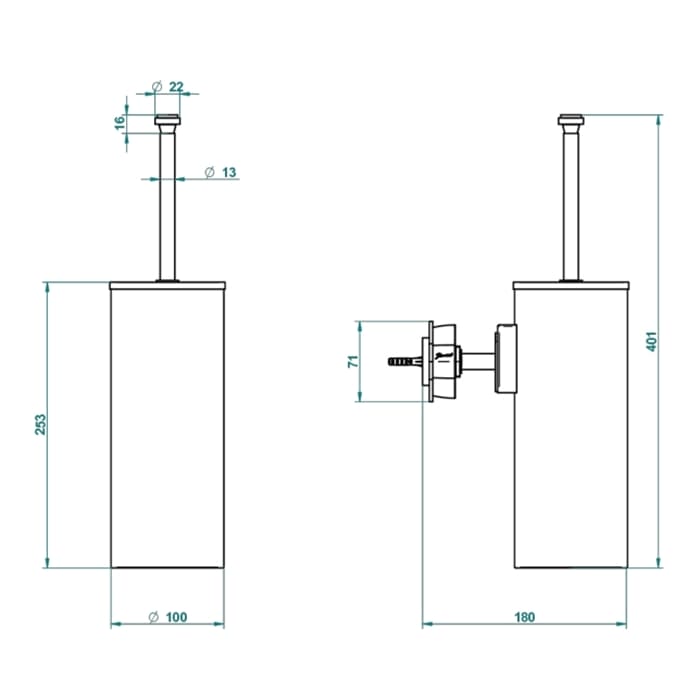 Ершик для унитаза THG Ptale de cristal clair U6A.F01.4720C золото