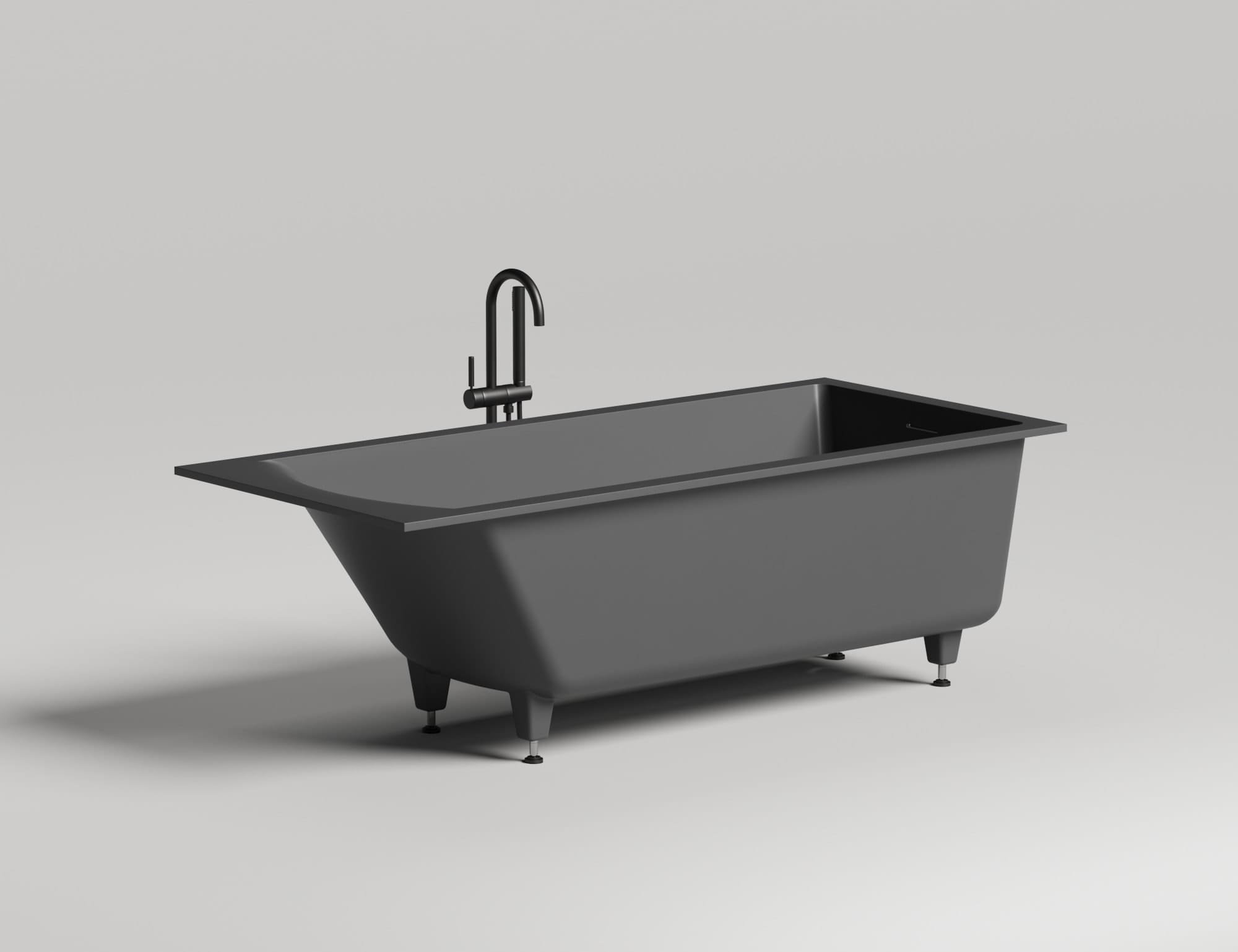 Ванна из искусственного камня Salini Cascata Kit 180x80 104523MF покраска по RAL полностью