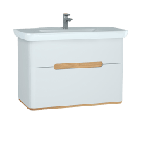 Тумба с раковиной Vitra Sento 100 60826 белая глянцевая