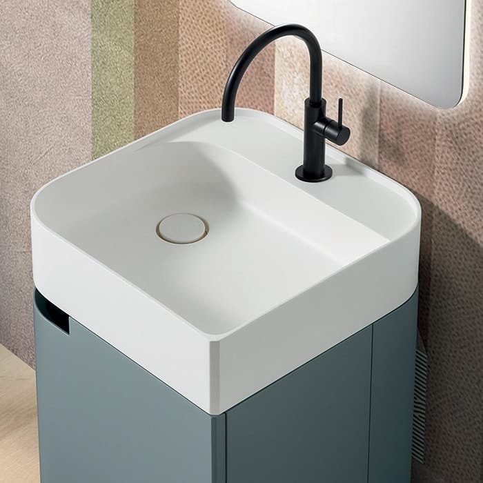 Тумба с раковиной Oasis Profilo 45 0PFBFM0451 M16 авио/белый