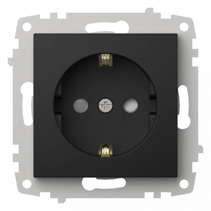 Розетка с заземлением и со шторкой, без рамки Elbi Eleсtriс Zena Vega 609-014800-243