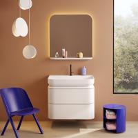 Тумба с раковиной Burgbad B.ME 80 SGTW080F5981G0126C0037*1 белая матовая