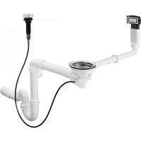 Слив-перелив 43937000 hansgrohe для гранитной мойки с одной чашей D16-11 автомат хром