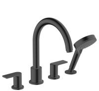 Смеситель на край ванны hansgrohe Vernis Shape 71459670 на 4 отверстия матовый черный
