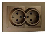 Розетка двойная с заземлением Mono Electric Despina 102-232304-120