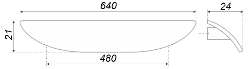 Ручка для мебели Cezares Eco Skyline RS155HCP.4/480 хром