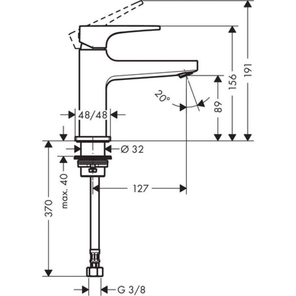 Кран для холодной воды hansgrohe Metropol 100 32501000 для маленькой раковины хром