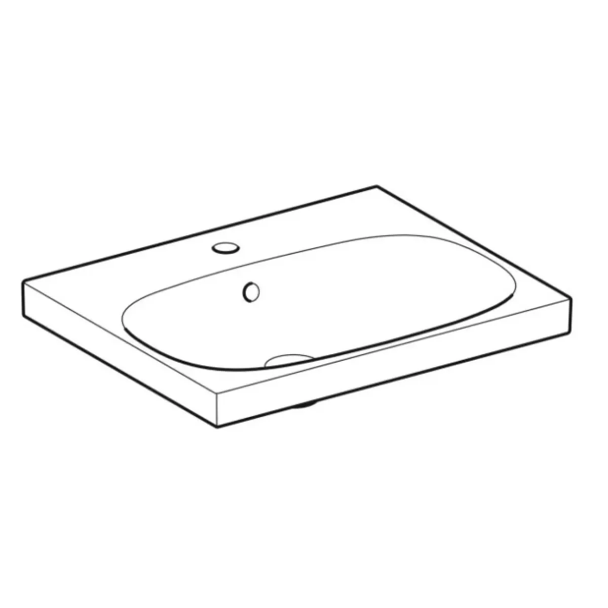 Раковина 60x48,2 см Geberit Acanto 500.620.01.2