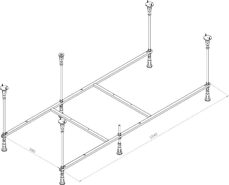 Каркас для ванны AM.PM Func 160x70 W84A-160-070W-R
