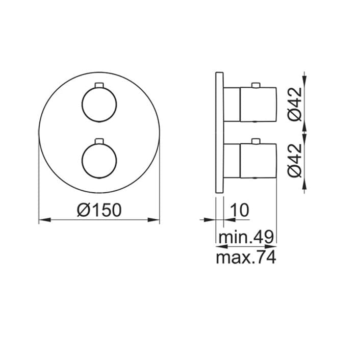Смеситель для душа Almar Core E186532.MB черный