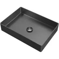 Раковина-чаша Abber Wasser Kreis AF2400GM 51x36 см, накладная, оружейная сталь матовый