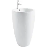 Раковина CeramaLux B133 50,5x50,5 см, напольная, белый