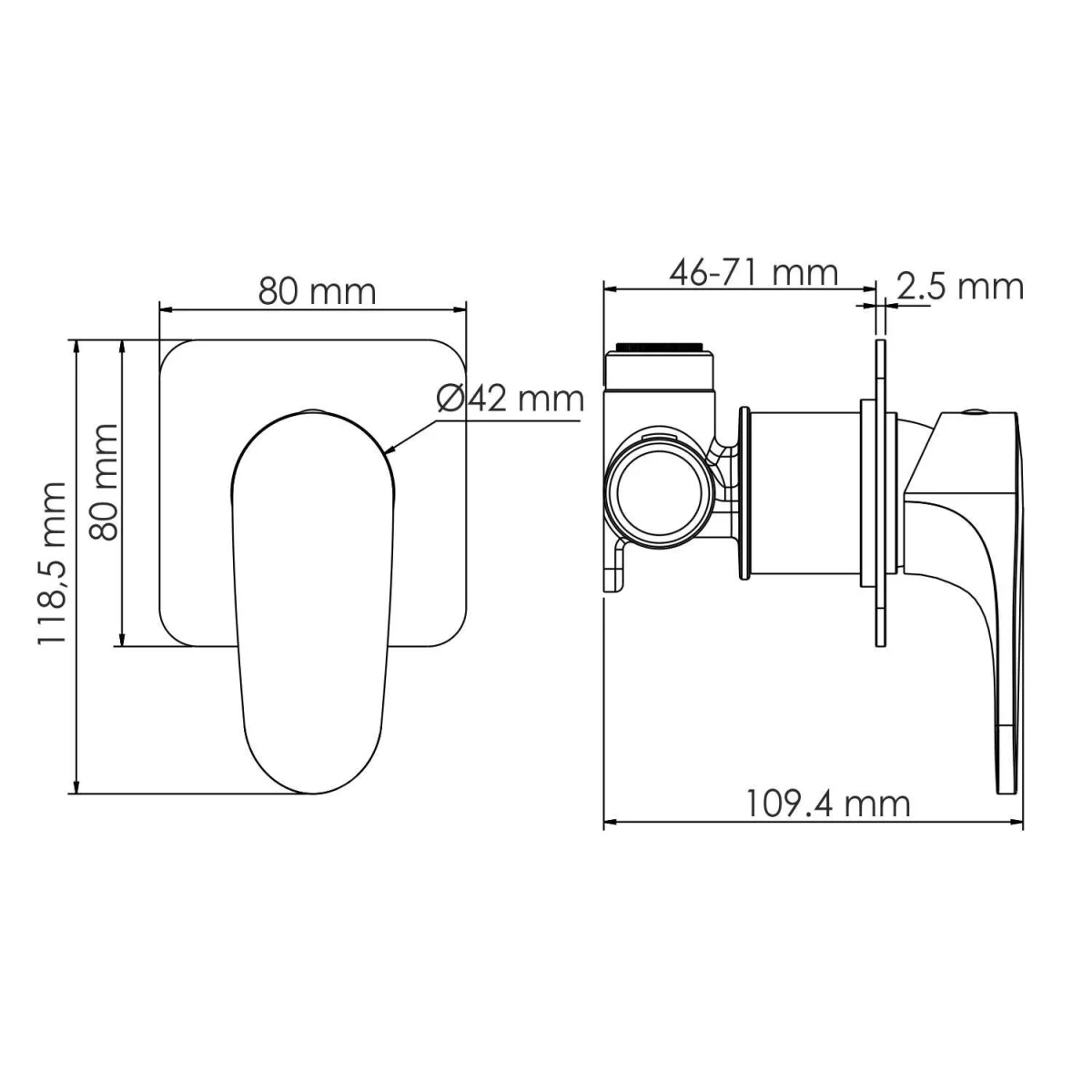 Гигиенический душ WasserKRAFT Weida A3151.271.057.136 со смесителем, хром