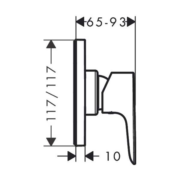 Смеситель для душа hansgrohe Talis E 71764670 черный матовый