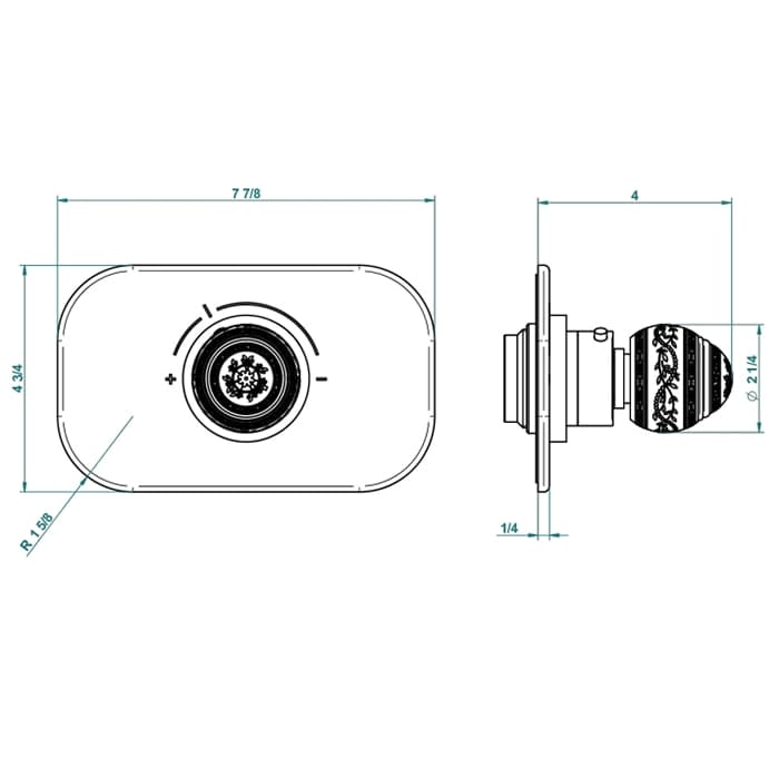 Смеситель для душа THG Marquise noir dcor Or A7F.F01.5100B золото