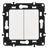 Выключатель двухклавишный без рамки Arte Milano 217 217.30-2.white