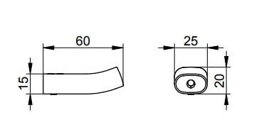 Крючок для ванной Keuco Edition 400 11514210000 нержавеющая сталь