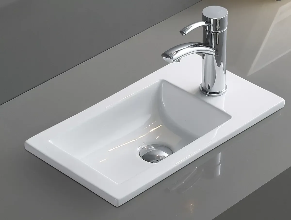 Раковина CeramaLux 9032C 45,5x25,5 см L/R, рукомойник, белый