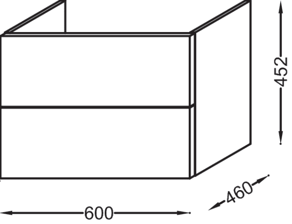 Тумба под раковину Jacob Delafon Vox EB2080-R1-N18